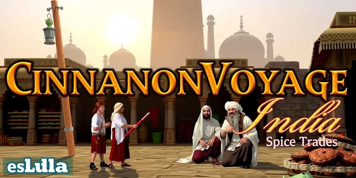Cinnamon Voyage India Official Cover Cinnamon Voyage India game cover showing ancient Indian spice traders in a market